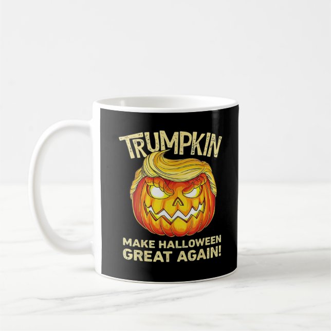 Trumpkin Halloween Great wieder Men Funny Clas Kaffeetasse (Links)