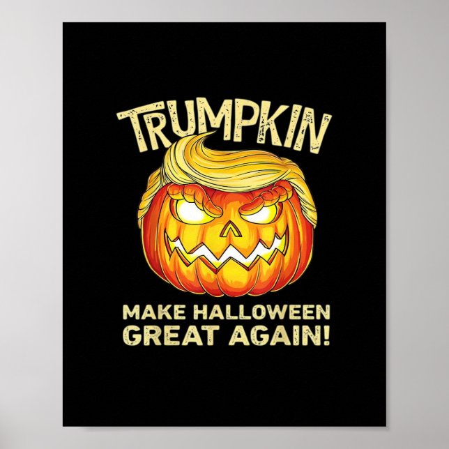 Trumpkin Halloween Great wieder Men Funny Clas Poster (Vorne)