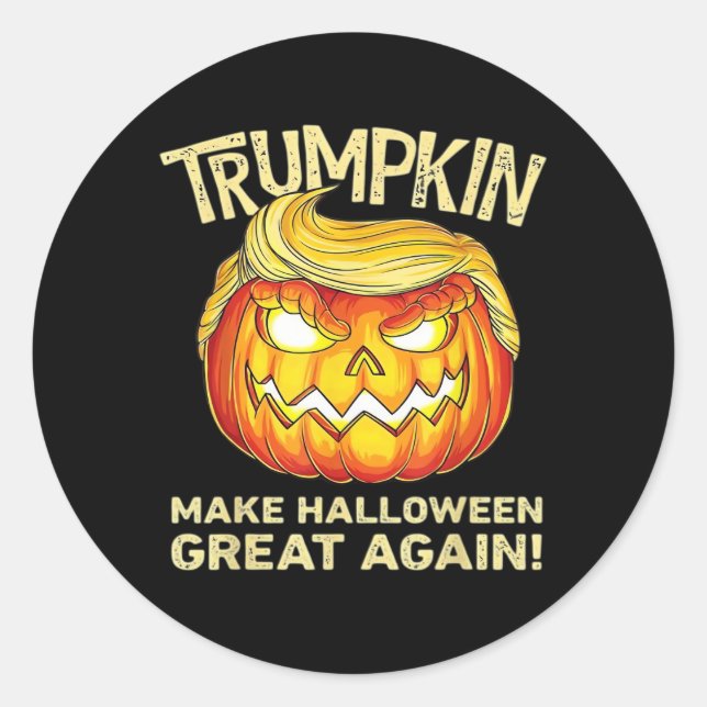 Trumpkin Halloween Great wieder Men Funny Clas Runder Aufkleber (Vorderseite)