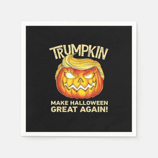 Trumpkin Halloween Great wieder Men Funny Clas Serviette (Vorderseite)