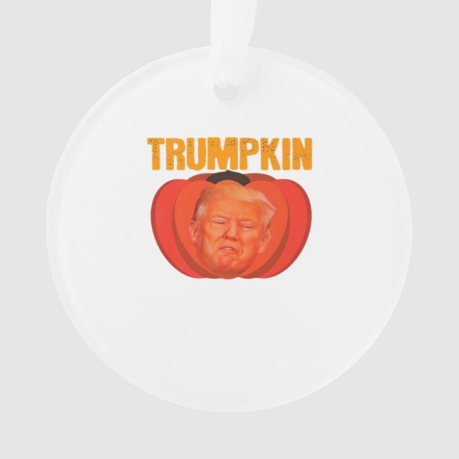 Trumpkin Halloween Kürbislaterne Graphic Funny Ornament (Vorderseite)
