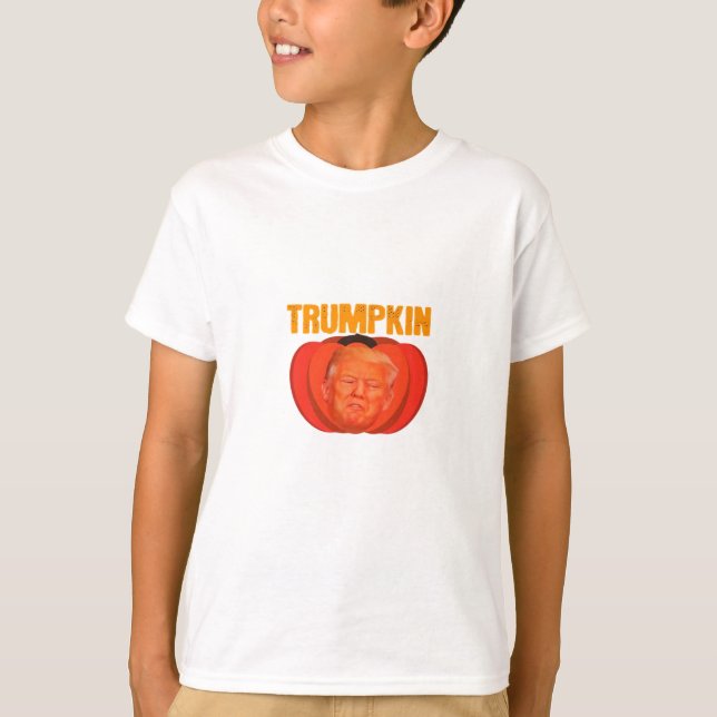 Trumpkin Halloween Kürbislaterne Graphic Funny T-Shirt (Vorderseite)