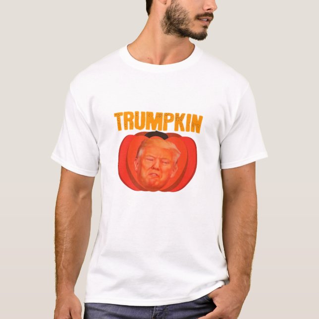 Trumpkin Halloween Kürbislaterne Graphic Funny T-Shirt (Vorderseite)