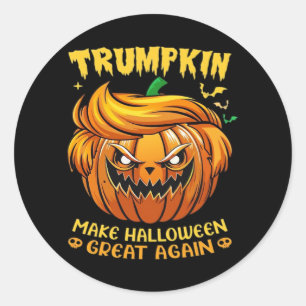 Trumpkin Halloween - Make Halloween Great Again Cl Runder Aufkleber