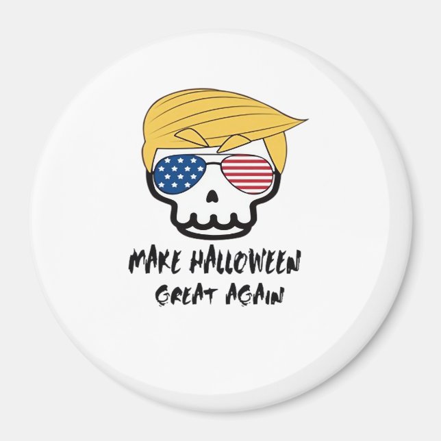 Trumpkin Halloween Make Halloween Great Again Funn Magnet (Vorne)