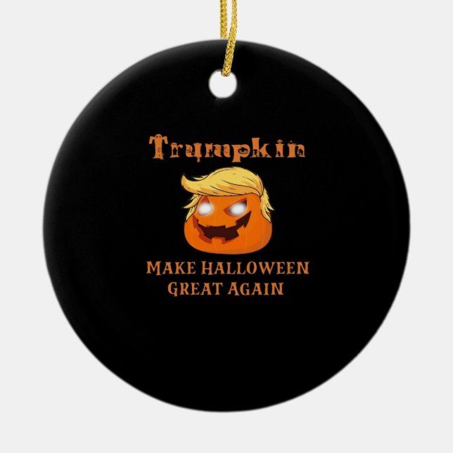 Trumpkin Halloween - Make Halloween Great Again Pu Keramik Ornament (Vorne)