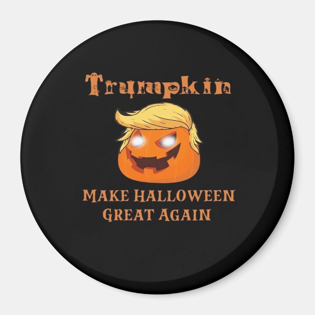 Trumpkin Halloween - Make Halloween Great Again Pu Magnet (Vorne)