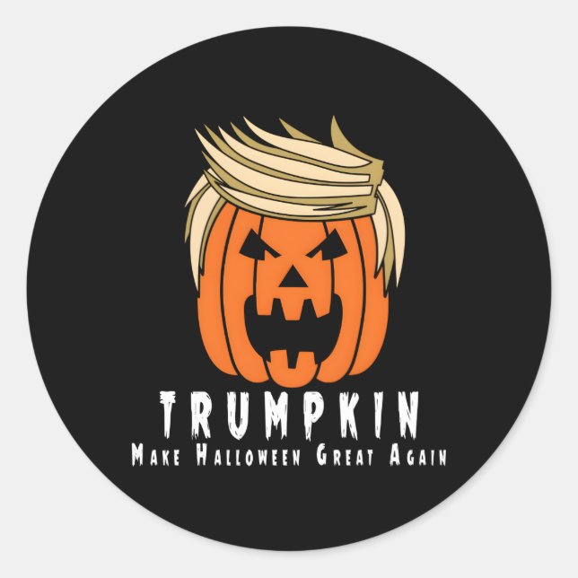 Trumpkin Halloween Make Halloween wieder groß Runder Aufkleber (Vorderseite)