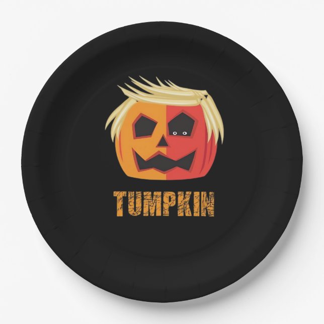 Trumpkin Halloween Pappteller (Vorderseite)