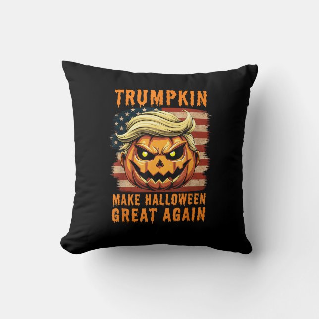 Trumpkin Halloween Pumpkin Halloween Great Ag Kissen (Vorderseite)