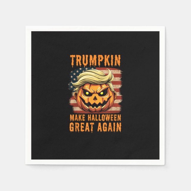 Trumpkin Halloween Pumpkin Halloween Great Ag Serviette (Vorderseite)