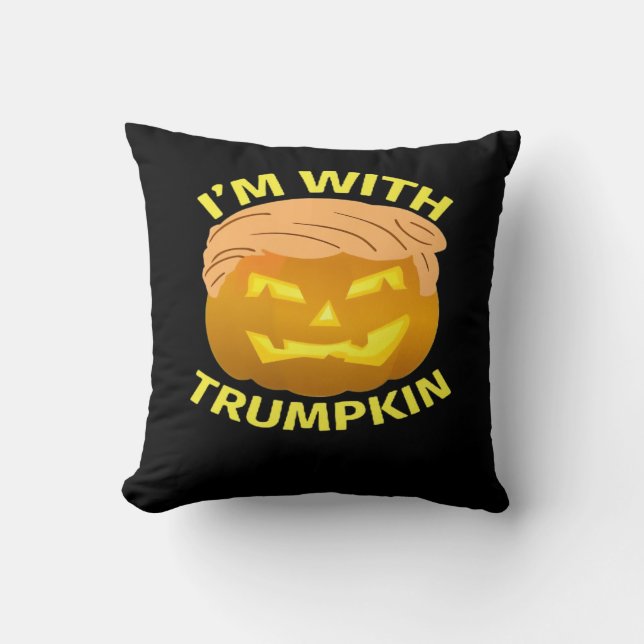 Trumpkin Halloween Pumpkin Kissen (Vorderseite)