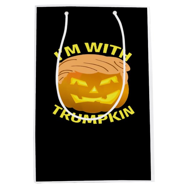 Trumpkin Halloween Pumpkin Mittlere Geschenktüte (Vorderseite)