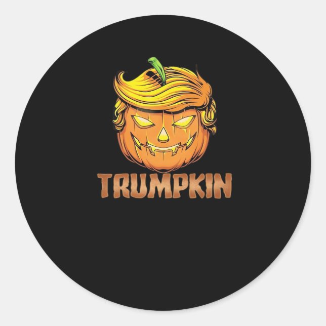 Trumpkin - Halloween Pumpkin Runder Aufkleber (Vorderseite)