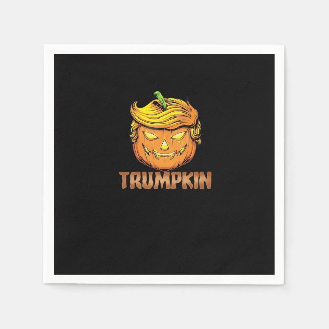 Trumpkin - Halloween Pumpkin Serviette (Vorderseite)