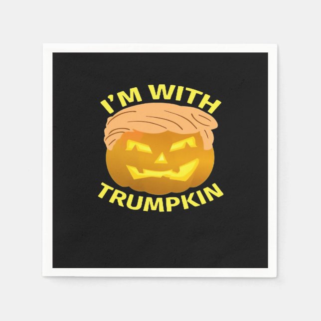 Trumpkin Halloween Pumpkin Serviette (Vorderseite)