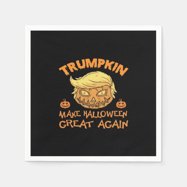 Trumpkin Halloween Pumpkin Serviette (Vorderseite)