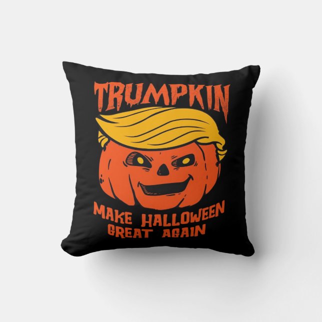 Trumpkin Halloween Pumpkin-Wahl Kissen (Vorderseite)