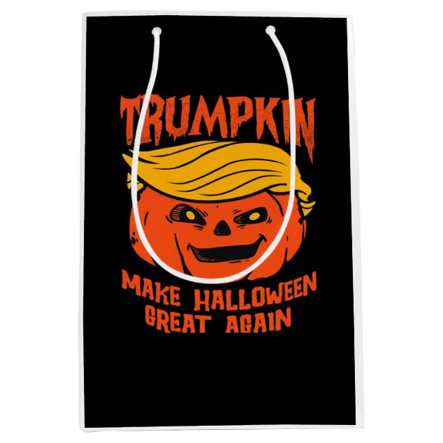 Trumpkin Halloween Pumpkin-Wahl Mittlere Geschenktüte (Vorderseite)