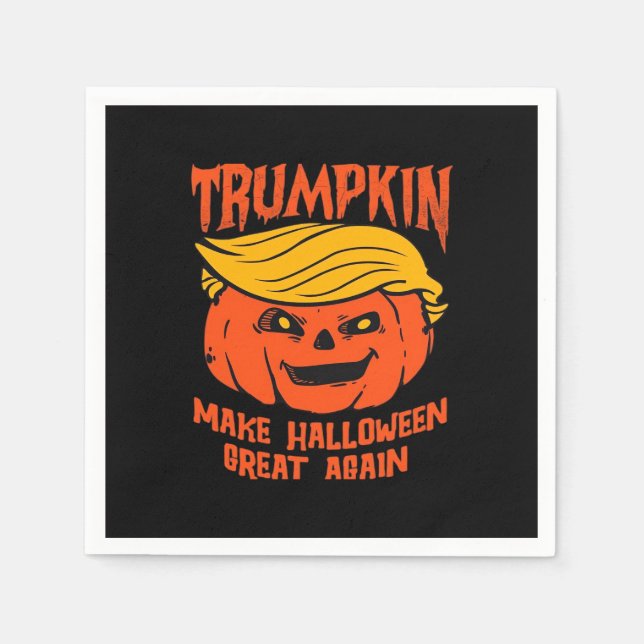 Trumpkin Halloween Pumpkin-Wahl Serviette (Vorderseite)