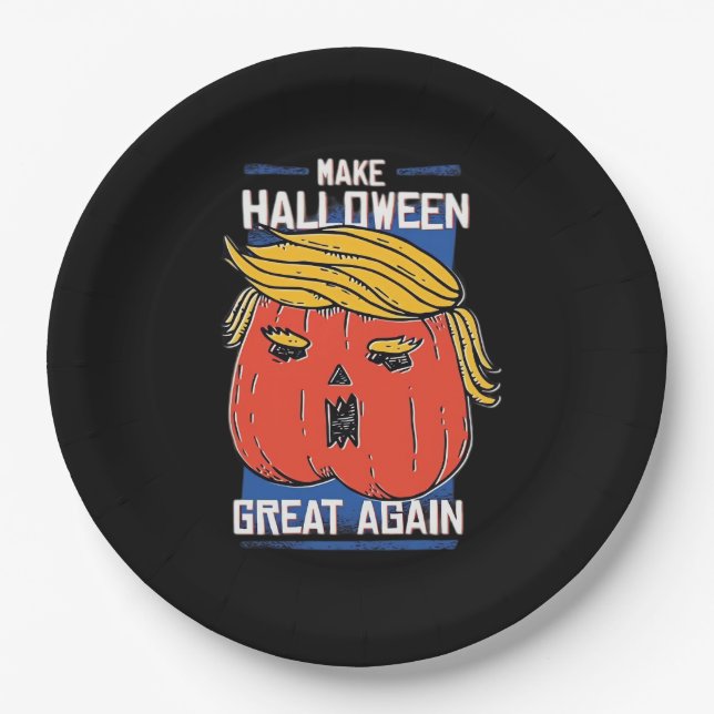 Trumpkin Halloween Pupmkin Classic Pappteller (Vorderseite)