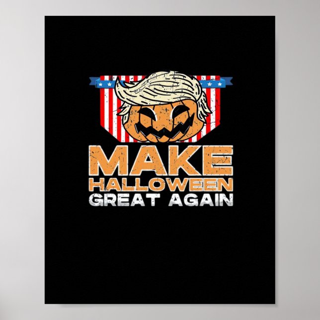 Trumpkin Halloween Vintages politisches Funny Poster (Vorne)
