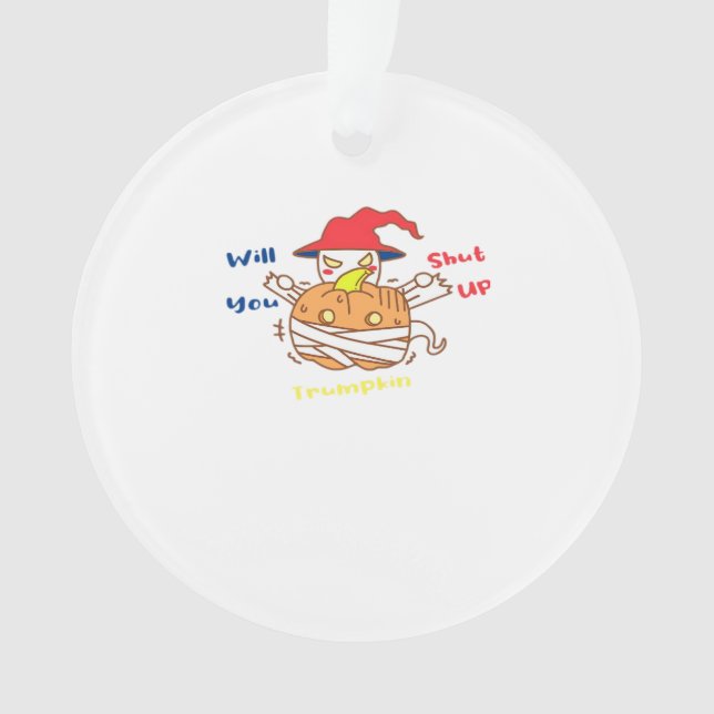 Trumpkin Halloween Wahldebatte und Joe Biden Ornament (Vorderseite)