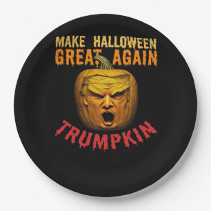 Trumpkin Halloween wieder groß - Funny Pumpki Pappteller