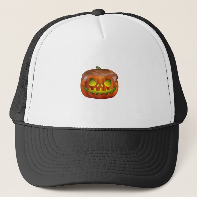 Trumpkin - Halloween wieder groß Truckerkappe (Vorderseite)