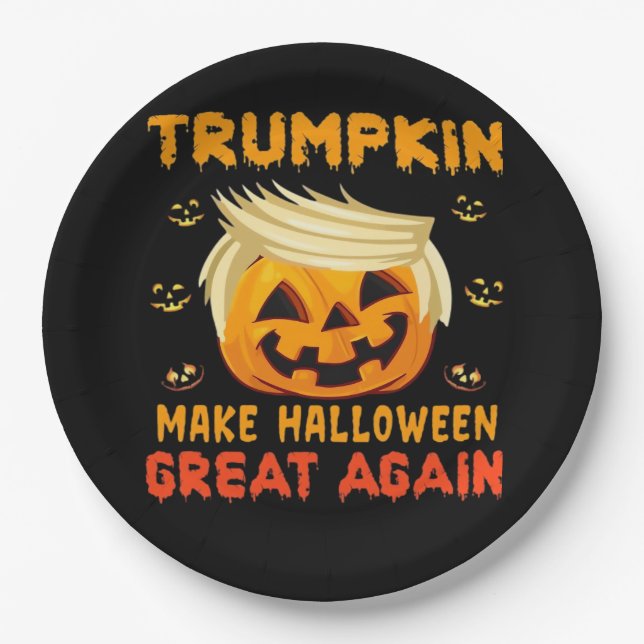 Trumpkin - Halloween wird wieder klassisch Pappteller (Vorderseite)