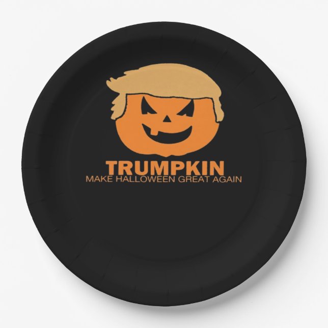Trumpkin - Halloween wird wieder klassisch Pappteller (Vorderseite)