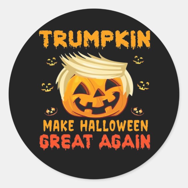 Trumpkin - Halloween wird wieder klassisch Runder Aufkleber (Vorderseite)