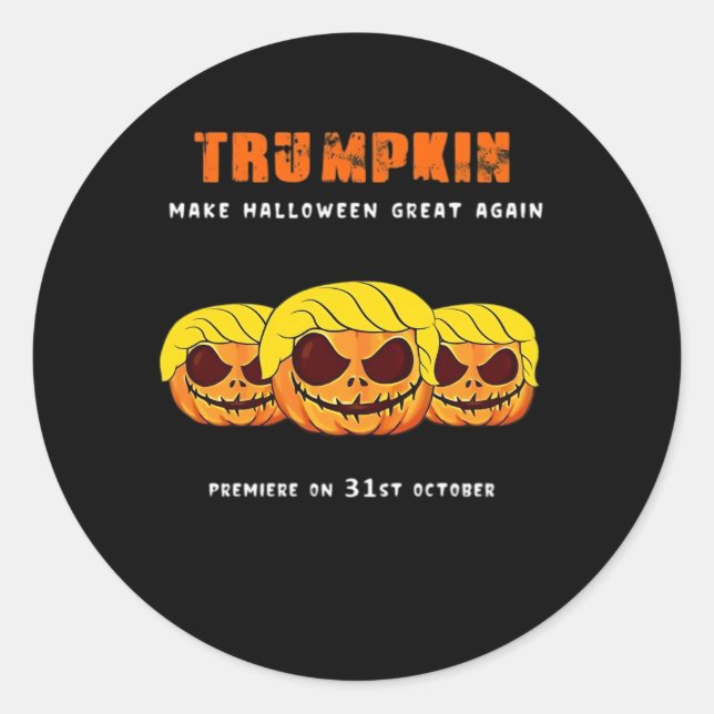 Trumpkin - Halloween wird wieder klassisch Runder Aufkleber (Vorderseite)