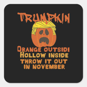 Trumpkin Inside Throw Out November Classic Quadratischer Aufkleber