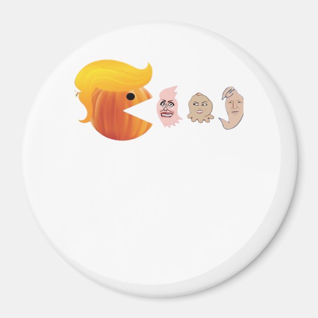 Trumpkin isst Demokraten Classic - Satirehalle Magnet (Vorne)