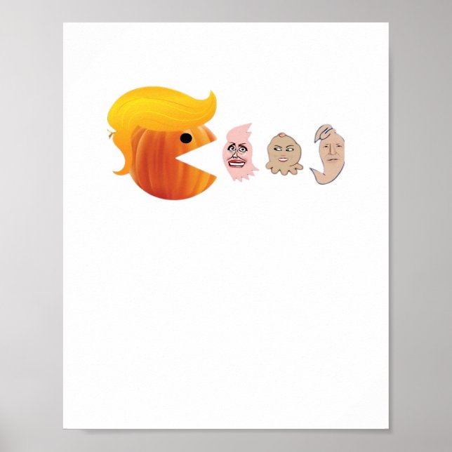 Trumpkin isst Demokraten Classic - Satirehalle Poster (Vorne)
