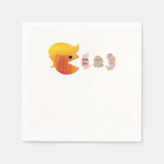 Trumpkin isst Demokraten Classic - Satirehalle Serviette (Vorderseite)