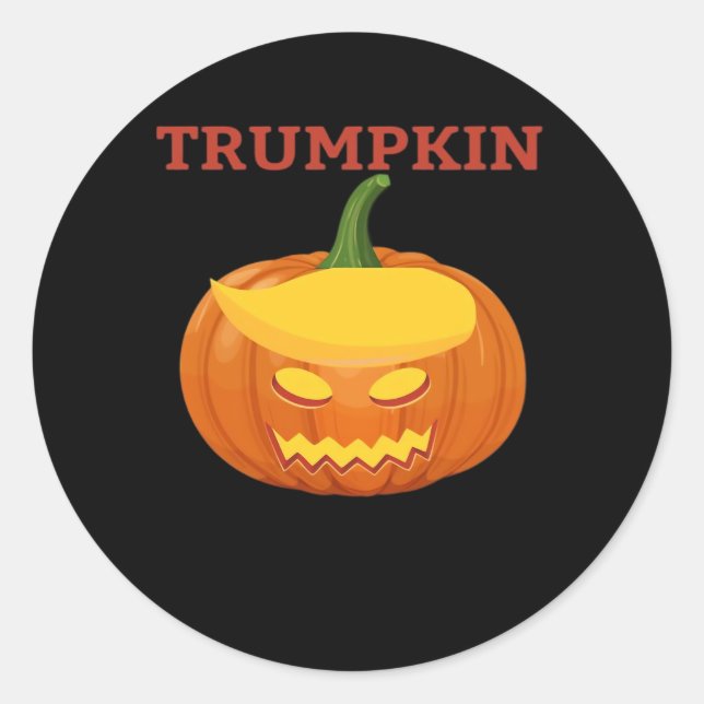 Trumpkin Jack-O-Lantern Classic Runder Aufkleber (Vorderseite)