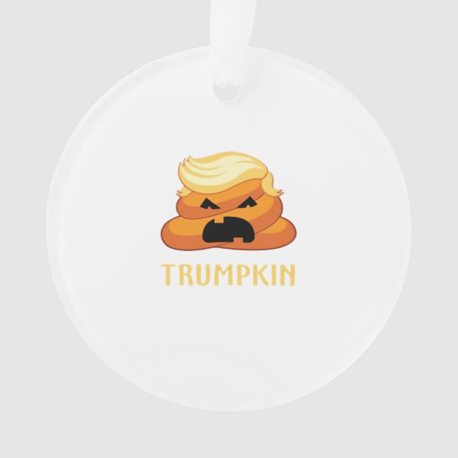 Trumpkin Kackte Funny Halloween Ornament (Vorderseite)
