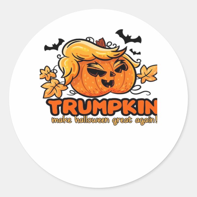 Trumpkin - Mache Halloween wieder groß! - Funny Ha Runder Aufkleber (Vorderseite)