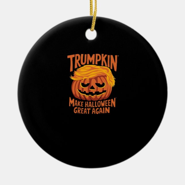Trumpkin macht Amerika Halloween erneut zu einer K Keramik Ornament (Vorne)