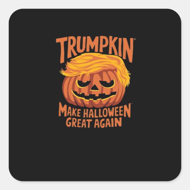 Trumpkin macht Amerika Halloween erneut zu einer K Quadratischer Aufkleber (Vorderseite)