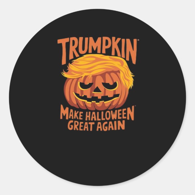 Trumpkin macht Amerika Halloween erneut zu einer K Runder Aufkleber (Vorderseite)