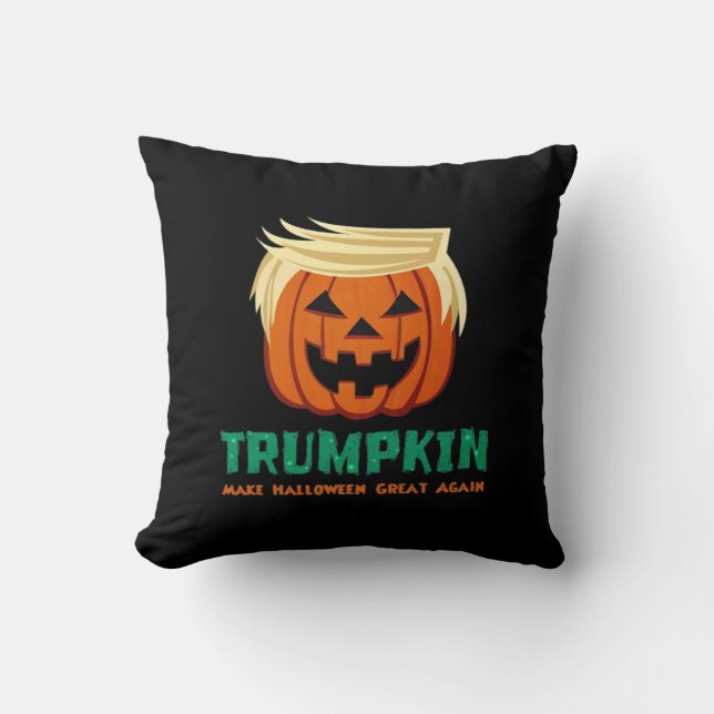 Trumpkin macht Halloween erneut zu einem Zitat Kissen (Vorderseite)