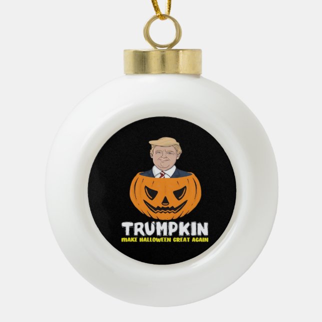 Trumpkin macht Halloween Great Again Classic - Sat Keramik Kugel-Ornament (Vorderseite)