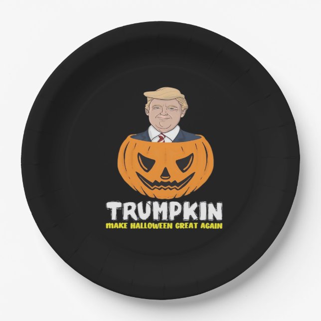 Trumpkin macht Halloween Great Again Classic - Sat Pappteller (Vorderseite)