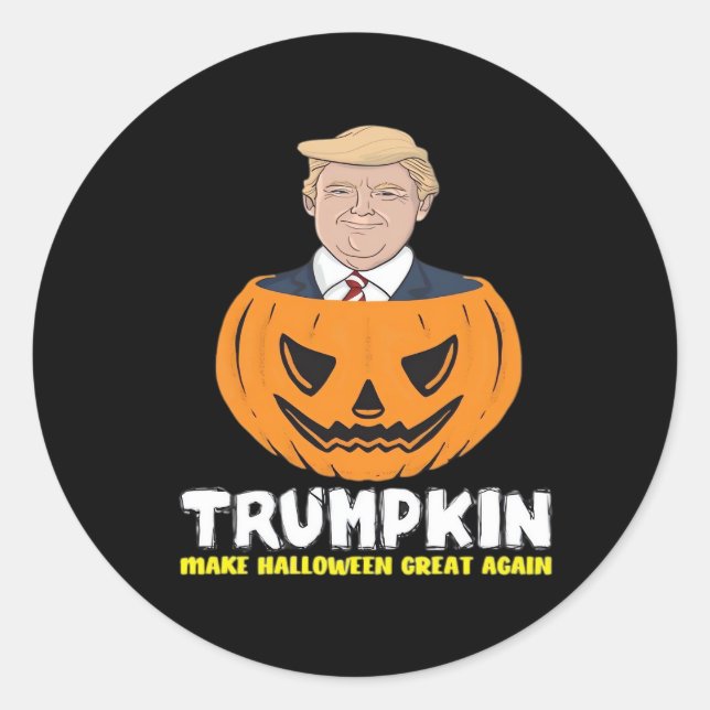 Trumpkin macht Halloween Great Again Classic - Sat Runder Aufkleber (Vorderseite)