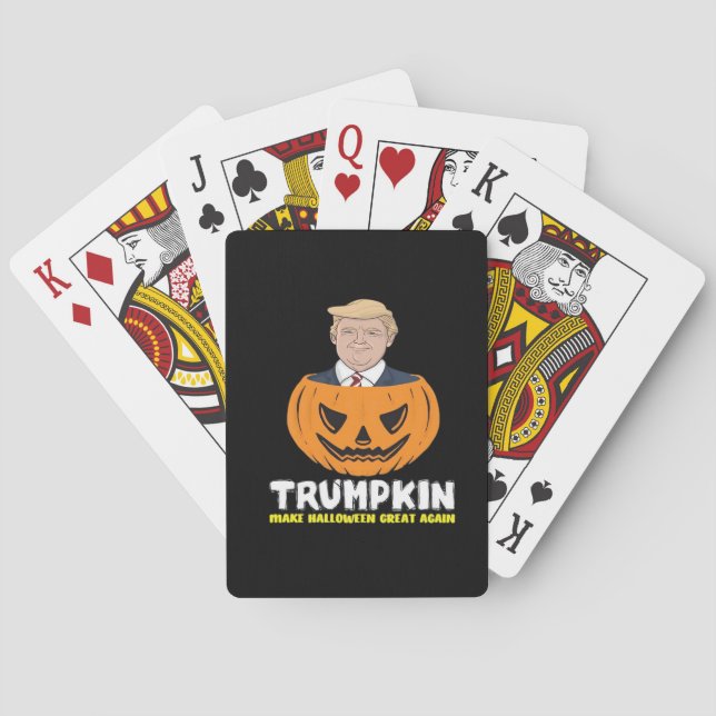 Trumpkin macht Halloween Great Again Classic - Sat Spielkarten (Rückseite)