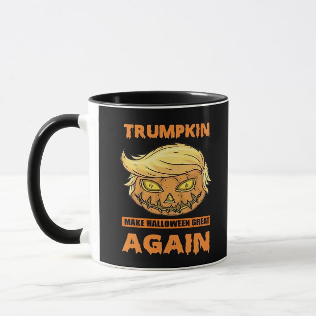 Trumpkin macht Halloween Great Again Funny Classic Tasse (Links)