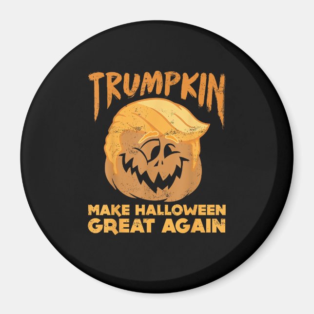 Trumpkin macht Halloween Great Again Funny Politic Magnet (Vorne)